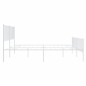 vidaXL Estructura cama metal con cabecero y estribo blanco 200x200 cm vidaXL Estructura cama metal con cabecero y estribo blanco 200x200 cm