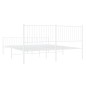 vidaXL Estructura cama metal con cabecero y estribo blanco 200x200 cm vidaXL Estructura cama metal con cabecero y estribo blanco 200x200 cm