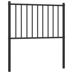 vidaXL Cabecero de metal negro 80 cm
