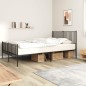 vidaXL Estructura de cama cabecero y pie de cama metal negro 160x200cm vidaXL Estructura de cama cabecero y pie de cama metal negro 160x200cm