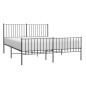 vidaXL Estructura de cama cabecero y pie de cama metal negro 160x200cm vidaXL Estructura de cama cabecero y pie de cama metal negro 160x200cm