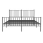 vidaXL Estructura de cama cabecero y pie de cama metal negro 160x200cm vidaXL Estructura de cama cabecero y pie de cama metal negro 160x200cm