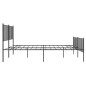 vidaXL Estructura de cama cabecero y pie de cama metal negro 160x200cm vidaXL Estructura de cama cabecero y pie de cama metal negro 160x200cm