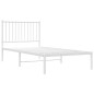 vidaXL Estructura de cama de metal con cabecero blanco 90x190 cm vidaXL Estructura de cama de metal con cabecero blanco 90x190 cm