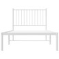 vidaXL Estructura de cama de metal con cabecero blanco 90x190 cm vidaXL Estructura de cama de metal con cabecero blanco 90x190 cm