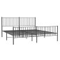 vidaXL Estructura de cama cabecero y pie de cama metal negro 183x213cm vidaXL Estructura de cama cabecero y pie de cama metal negro 183x213cm
