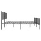 vidaXL Estructura de cama cabecero y pie de cama metal negro 183x213cm vidaXL Estructura de cama cabecero y pie de cama metal negro 183x213cm