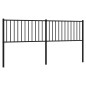 vidaXL Cabecero de metal negro 180 cm vidaXL Cabecero de metal negro 180 cm