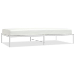 vidaXL Estructura de cama de metal blanca 107x203 cm