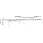 vidaXL Estructura de cama de metal blanca 107x203 cm