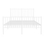 vidaXL Estructura cama metal cabecero y pie de cama blanco 140x190 cm vidaXL Estructura cama metal cabecero y pie de cama blanco 140x190 cm