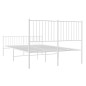 vidaXL Estructura cama metal cabecero y pie de cama blanco 140x190 cm vidaXL Estructura cama metal cabecero y pie de cama blanco 140x190 cm