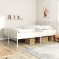 vidaXL Estructura cama metal con cabecero y pie cama blanco 183x213 cm vidaXL Estructura cama metal con cabecero y pie cama blanco 183x213 cm