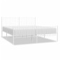 vidaXL Estructura cama metal con cabecero y pie cama blanco 183x213 cm vidaXL Estructura cama metal con cabecero y pie cama blanco 183x213 cm