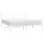 vidaXL Estructura cama metal con cabecero y pie cama blanco 183x213 cm vidaXL Estructura cama metal con cabecero y pie cama blanco 183x213 cm