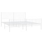 vidaXL Estructura cama metal con cabecero y pie cama blanco 183x213 cm vidaXL Estructura cama metal con cabecero y pie cama blanco 183x213 cm