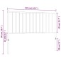 vidaXL Cabecero de metal blanco 107 cm vidaXL Cabecero de metal blanco 107 cm