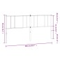 vidaXL Cabecero de metal negro 200 cm