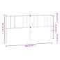 vidaXL Cabecero de metal blanco 193 cm vidaXL Cabecero de metal blanco 193 cm