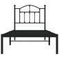 vidaXL Estructura de cama con cabecero metal negro 90x190 cm vidaXL Estructura de cama con cabecero metal negro 90x190 cm