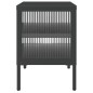 vidaXL Mueble de TV vidrio y acero negro 105x35x50 cm vidaXL Mueble de TV vidrio y acero negro 105x35x50 cm