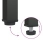 vidaXL Mueble de TV vidrio y acero negro 105x35x50 cm vidaXL Mueble de TV vidrio y acero negro 105x35x50 cm
