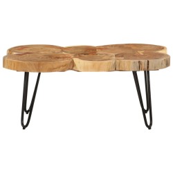 vidaXL Mesa de centro 6 troncos madera maciza acacia 36 cm