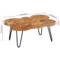 vidaXL Mesa de centro 6 troncos madera maciza acacia 36 cm vidaXL Mesa de centro 6 troncos madera maciza acacia 36 cm