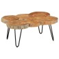 vidaXL Mesa de centro 6 troncos madera maciza acacia 36 cm vidaXL Mesa de centro 6 troncos madera maciza acacia 36 cm