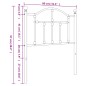 vidaXL Cabecero de metal negro 75 cm vidaXL Cabecero de metal negro 75 cm