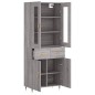 vidaXL Aparador alto madera contrachapada gris sonoma 69,5x34x180 cm vidaXL Aparador alto madera contrachapada gris sonoma 69,5x34x180 cm