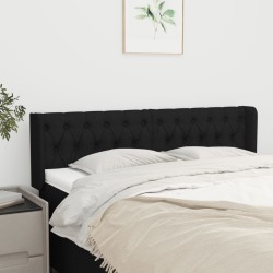 vidaXL Cabecero de tela negro 163x16x78/88 cm