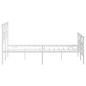 vidaXL Estructura cama metal con cabecero y estribo blanco 120x190 cm vidaXL Estructura cama metal con cabecero y estribo blanco 120x190 cm