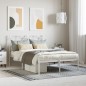 vidaXL Estructura de cama de metal con cabecero blanca 120x200 cm vidaXL Estructura de cama de metal con cabecero blanca 120x200 cm