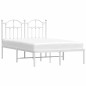 vidaXL Estructura de cama de metal con cabecero blanca 120x200 cm vidaXL Estructura de cama de metal con cabecero blanca 120x200 cm