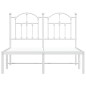 vidaXL Estructura de cama de metal con cabecero blanca 120x200 cm vidaXL Estructura de cama de metal con cabecero blanca 120x200 cm