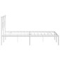 vidaXL Estructura de cama de metal con cabecero blanca 120x200 cm vidaXL Estructura de cama de metal con cabecero blanca 120x200 cm