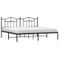 vidaXL Estructura de cama con cabecero metal negro 200x200 cm vidaXL Estructura de cama con cabecero metal negro 200x200 cm