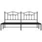 vidaXL Estructura de cama con cabecero metal negro 200x200 cm vidaXL Estructura de cama con cabecero metal negro 200x200 cm