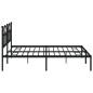 vidaXL Estructura de cama con cabecero metal negro 200x200 cm vidaXL Estructura de cama con cabecero metal negro 200x200 cm