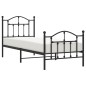 vidaXL Estructura de cama con cabecero y estribo metal negro 90x200 cm vidaXL Estructura de cama con cabecero y estribo metal negro 90x200 cm