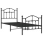vidaXL Estructura de cama con cabecero y estribo metal negro 90x200 cm vidaXL Estructura de cama con cabecero y estribo metal negro 90x200 cm