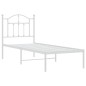 vidaXL Estructura de cama de metal con cabecero blanco 75x190 cm vidaXL Estructura de cama de metal con cabecero blanco 75x190 cm