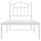 vidaXL Estructura de cama de metal con cabecero blanco 75x190 cm vidaXL Estructura de cama de metal con cabecero blanco 75x190 cm