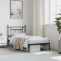 vidaXL Estructura de cama con cabecero metal negro 90x190 cm vidaXL Estructura de cama con cabecero metal negro 90x190 cm