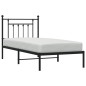 vidaXL Estructura de cama con cabecero metal negro 90x190 cm vidaXL Estructura de cama con cabecero metal negro 90x190 cm