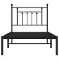 vidaXL Estructura de cama con cabecero metal negro 90x190 cm vidaXL Estructura de cama con cabecero metal negro 90x190 cm