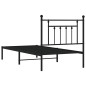 vidaXL Estructura de cama con cabecero metal negro 90x190 cm vidaXL Estructura de cama con cabecero metal negro 90x190 cm