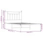 vidaXL Estructura de cama con cabecero metal negro 90x190 cm vidaXL Estructura de cama con cabecero metal negro 90x190 cm