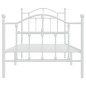 vidaXL Estructura cama metal con cabecero y pie cama blanca 90x200 cm vidaXL Estructura cama metal con cabecero y pie cama blanca 90x200 cm